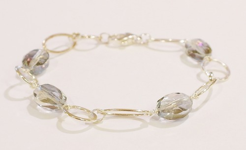 Sterling silver crystal bracelet