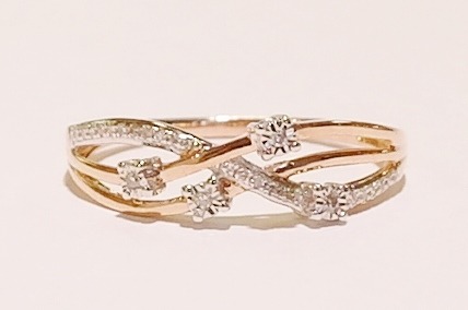 9ct rose gold diamond ring