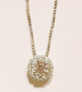 18ct white gold diamond pendant