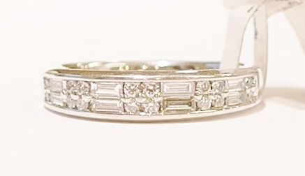 Platinum and diamond ring