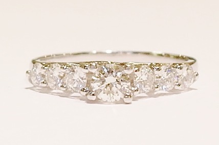 Platinum and diamond ring