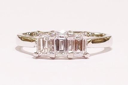 Platinum and diamond ring