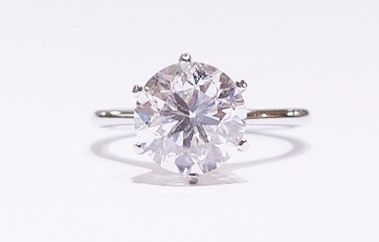 Platinum solitaire diamond ring