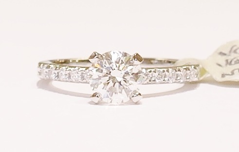 Platinum solitaire diamond ring