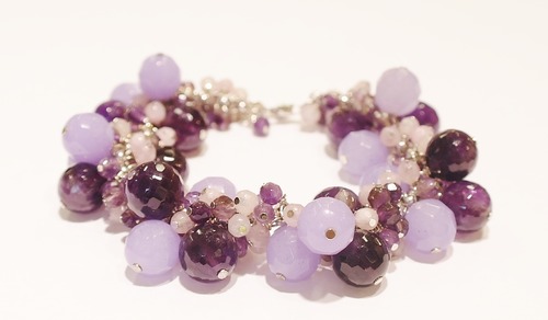 Sterling silver stone bracelet