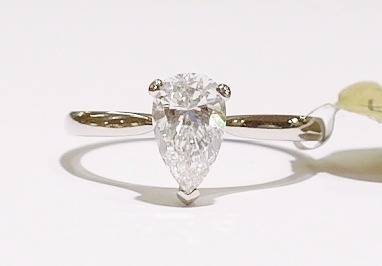 Platinum solitaire diamond ring