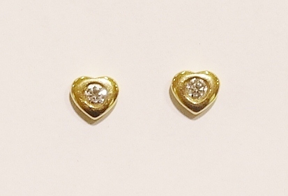 18ct yellow gold diamond earrings