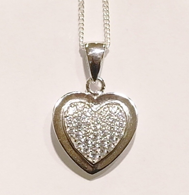Sterling silver heart pendant