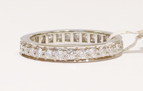 Platinum and diamond full eternity ring