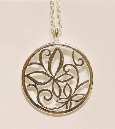 Sterling silver butterfly pendant