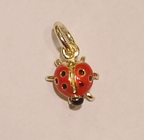 9ct yellow gold ladybird charm