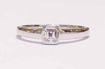 Platinum and diamond ring