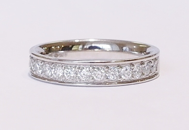 Platinum and diamond band