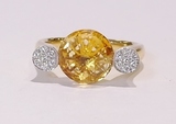 Golden citrine rings