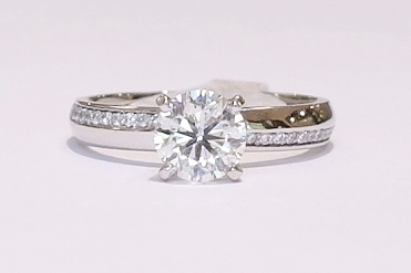 Platinum solitaire diamond ring