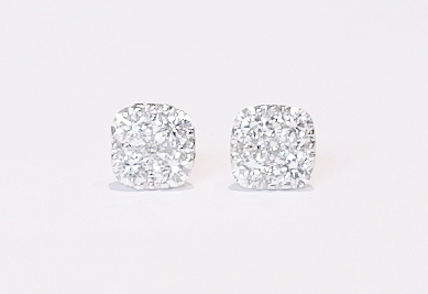 18ct white gold diamond earrings