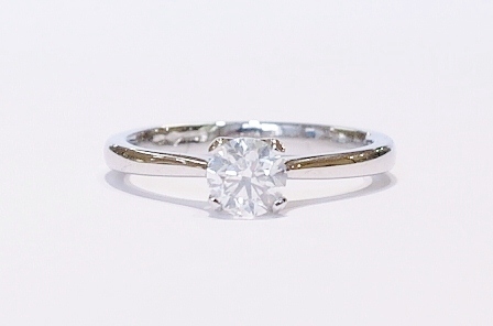 Platinum diamond solitaire ring