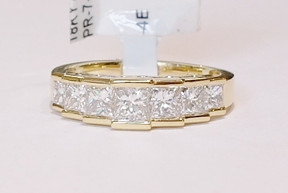 18ct yellow princess cut eternity ring