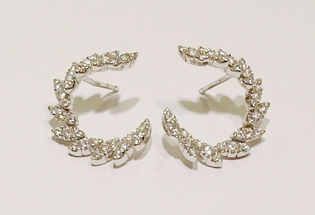 18ct white gold diamond earrings