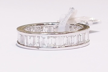 Platinum and diamond full eternity ring