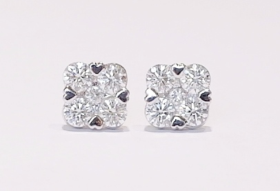 18ct white gold diamond earrings