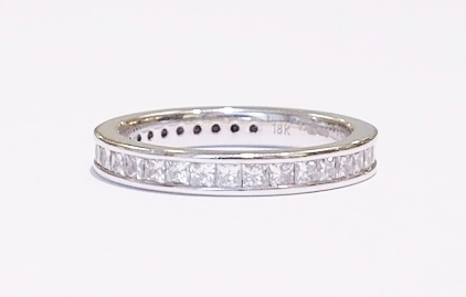 18ct white gold diamond full eternity ring