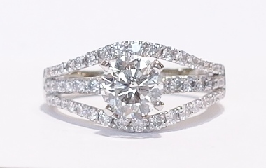 Platinum and diamond ring