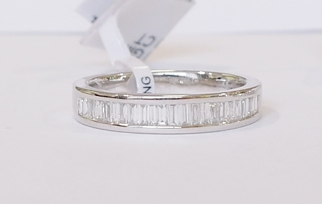 Platinum and diamond band