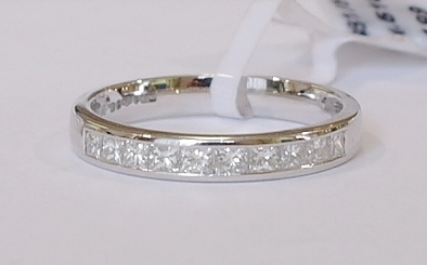 Platinum and diamond band
