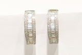 Diamond hoop earrings