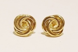 Plain gold earrings