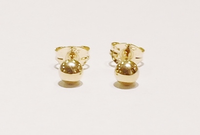 9ct 7mm bead stud earrings