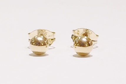 9ct 5mm bead stud earrings