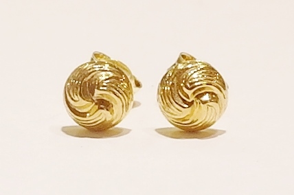 9ct knot stud earrings