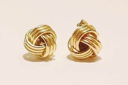 9ct knot stud earrings