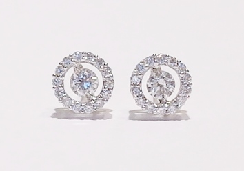 18ct white gold diamond earrings