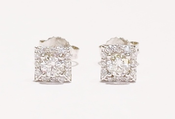 18ct white gold diamond earrings