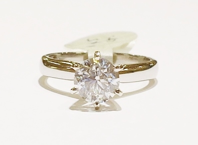 Platinum solitaire diamond ring