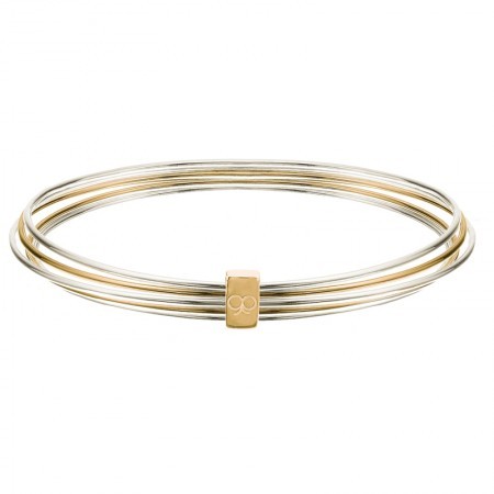 Sterling silver Molly brown 'slinky' bangle(gold plated)