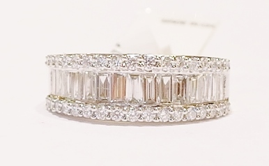 Platinum and diamond ring