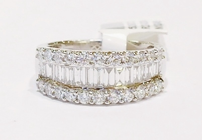 Platinum and diamond ring