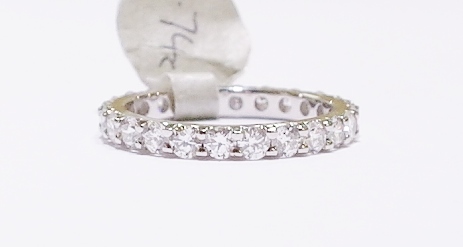 Platinum and diamond full eternity ring