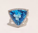 Blue topaz rings