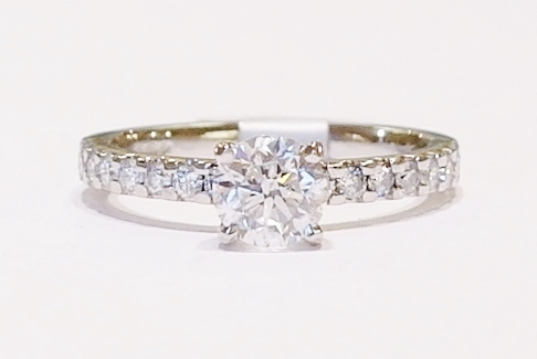 Platinum solitaire diamond ring