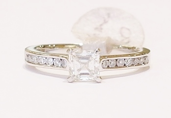 Platinum solitaire diamond ring