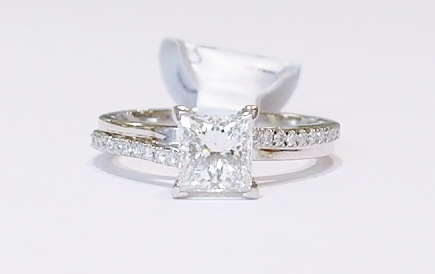 Platinum solitaire diamond ring