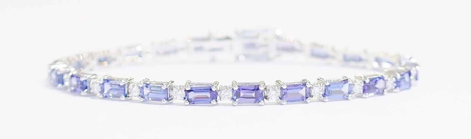 Tanzanite and diamond bracelet