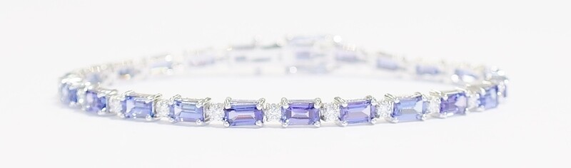 Tanzanite and diamond bracelet