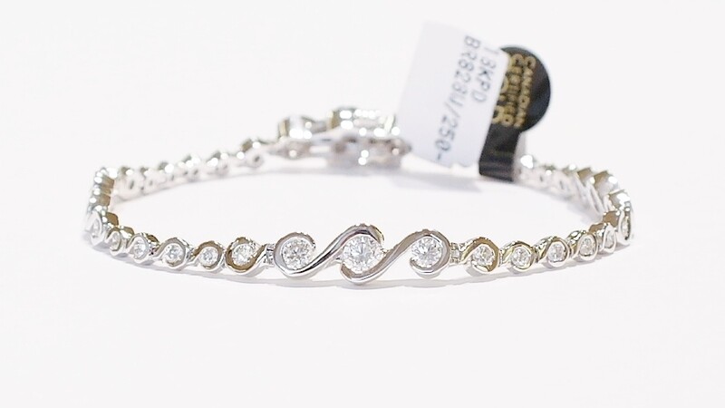 18ct white gold diamond bracelet
