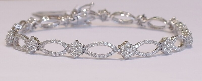 18ct white gold diamond bracelet